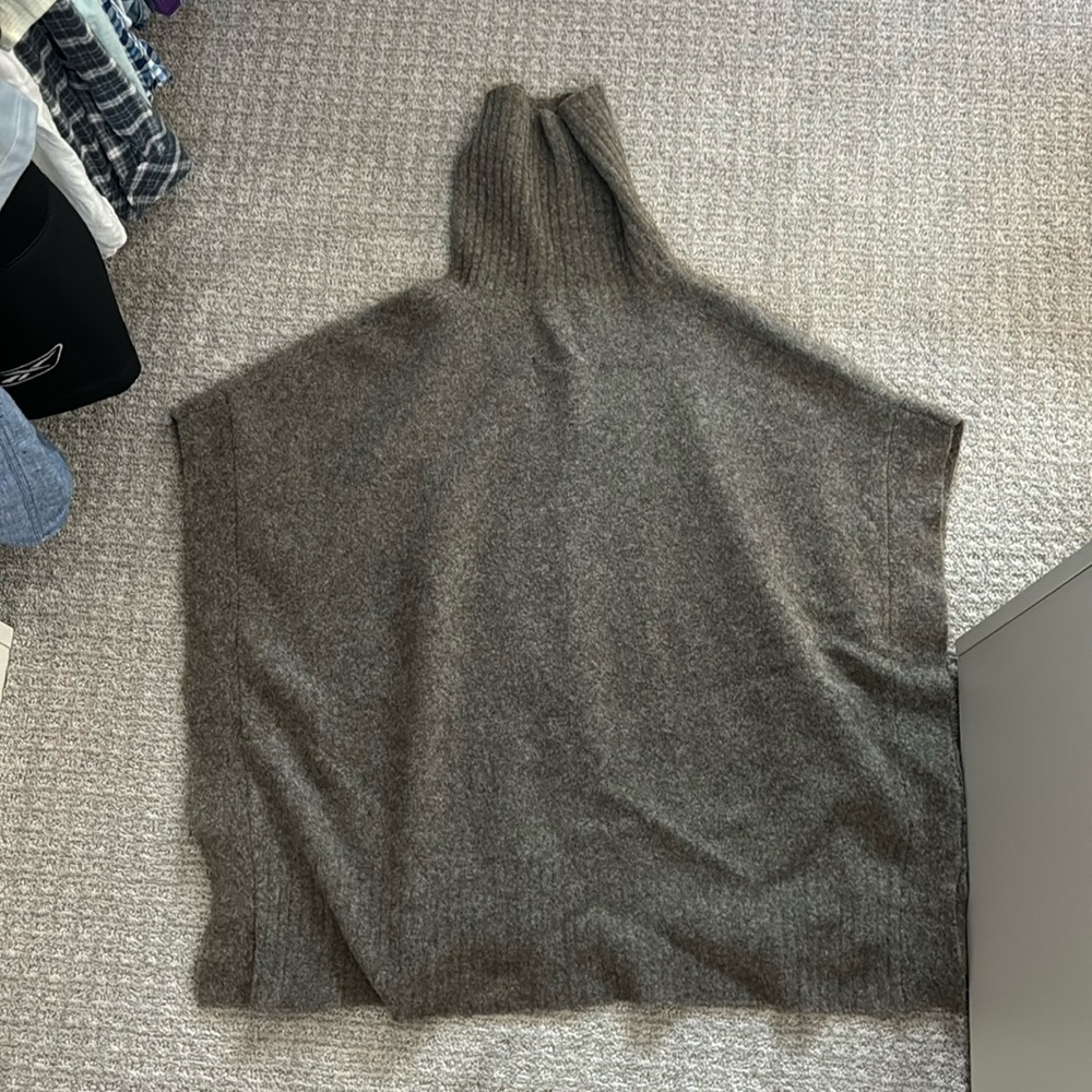 High roll neck poncho